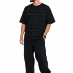 Black Striped Oversized Fashion T-Shirt