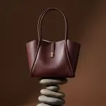 Minimalist Top-Handle Bag-marron