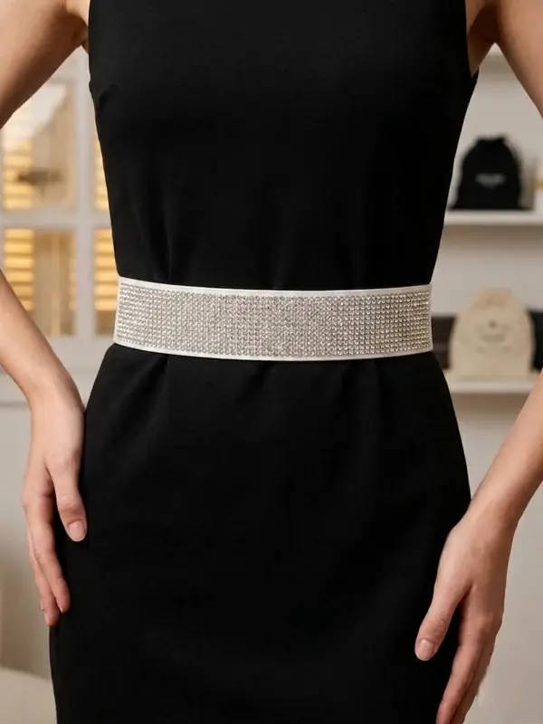 Diamond-Style Encrusted Party Belt T-51