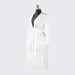 Long Sleeve Satin Lace Robe