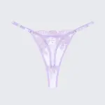 Breathable Skin-Friendly Embroidered Bra Thong Set