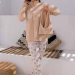 3pcs beige pyjama set