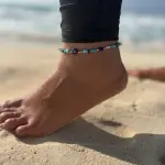 Shades of blue anklet