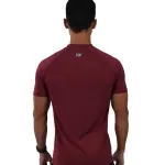 Dri-FIT Short-Sleeve Burgundy Fitness Top