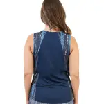 Marble Printed Navy Tank Top