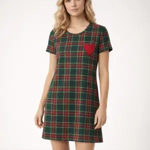 Cotton Plaid Night Dress