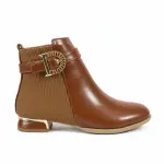 Ankle Boot with Low Heel and Side Buckle B-56