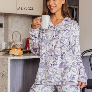white&purple pyjama set