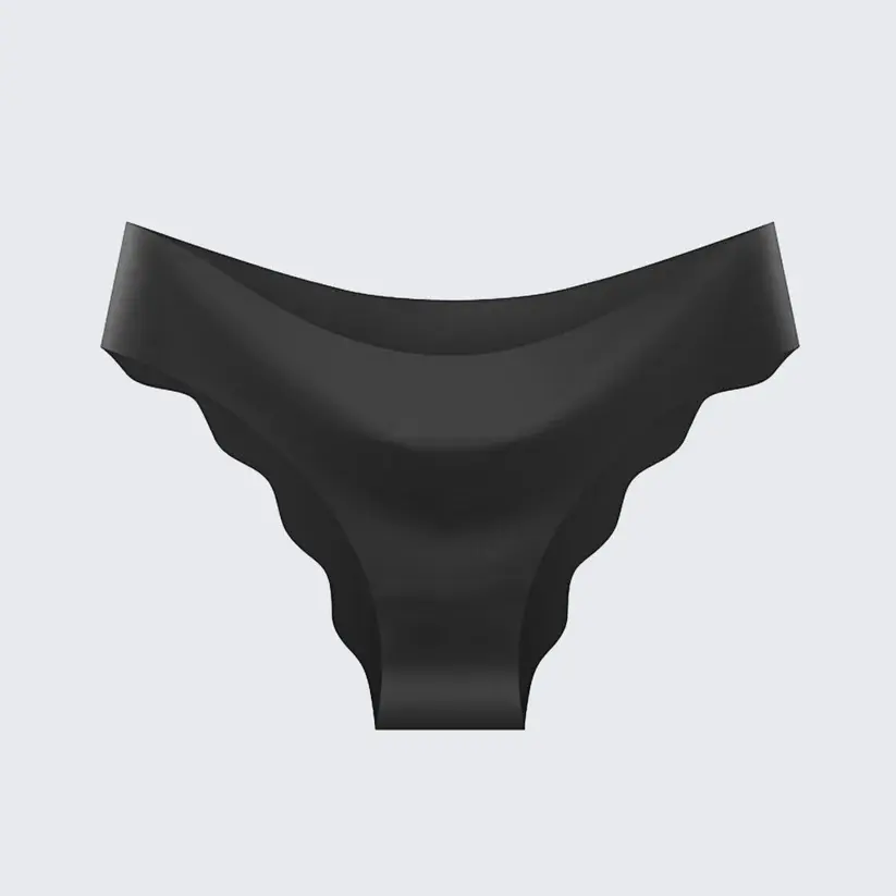 Women's Plus Size Seamless Ice Silk Bikini Breathable Wave Edge