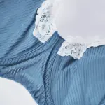 Plus Size Navy Blue Sexy Lace Lingerie Set