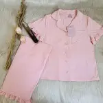 Soft Pink Ruffled Cotton PJs