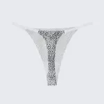 Ice Silk Seamless Low Rise Leopard Thong Panty