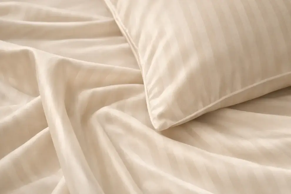 Agha Home Essential Comfort Microfiber Pillowcases Beige Stripe (2PCS)