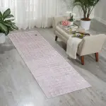 Velvet Pile Hallway Carpet Beige