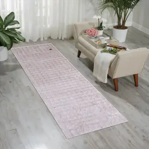 Velvet Pile Hallway Carpet Beige