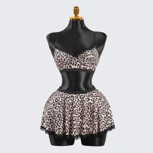 Sexy Wild Leopard Print Bra Panty Set