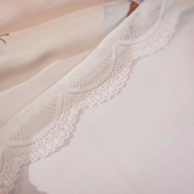 Floral prints White Satin Sleep Dress