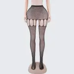 Sexy Mesh Pantyhose with Rhinestone Cutout