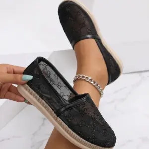 Bejeweled Mesh Women's Ballerinas BN-61
