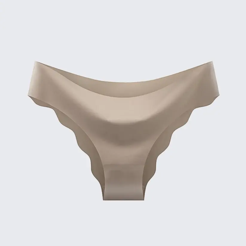 Women's Plus Size Seamless Ice Silk Bikini Breathable Wave Edge
