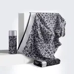 Men's Leopard Print Boxer Briefs Low Rise Mulberry Silk Crotch Pack of 4