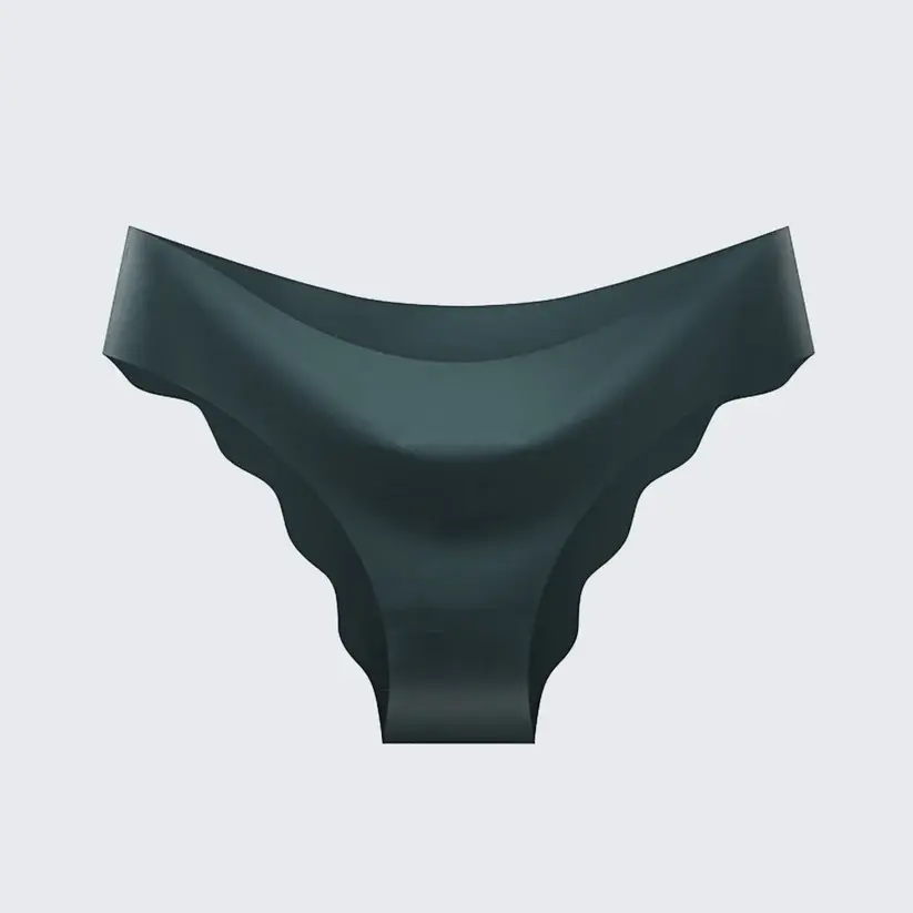 Women's Plus Size Seamless Ice Silk Bikini Breathable Wave Edge