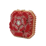 Camellia Floral Crystal-Embellished Evening Bag VS-63