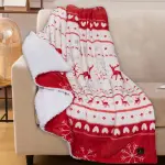 Sherpa Printed Flannel (Red x White)