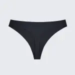 Seamless Ice Silk Low Rise Cotton Crotch Thong Panty
