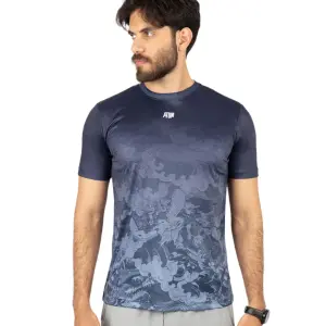 Round Printed Navy T-Shirt