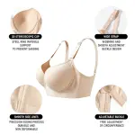 Seamless Deep V Memory Underwire Push Up Bra Plus Size Shaping Bralette