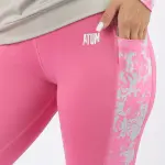 Printed Panel Pink Leggings