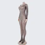 [2+ Items, 300 EGP Each] Women's See-Through Fishnet Open Crotch Net Tights Bodystocking