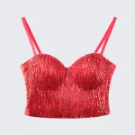 Glint Sequin & Bead-Embellished Camisole Corset Top