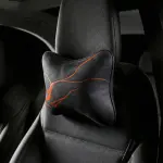 Orange Black Set of 2 Neck Pillows