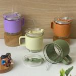 مج بماسك جلد وشاليموا زجاج