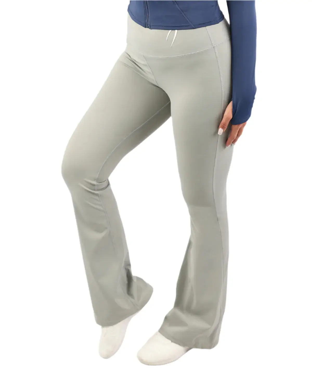 High-Rise Wide Leg Gray Leggings