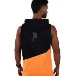 Sleeveless Breathable Orange Hoodie