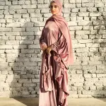 PINK VELVET RUFFLES ISDAL