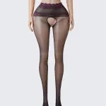 Lace Scented Ultra-Thin See-Through Open-Crotch Pantyhose