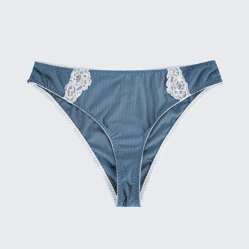 Plus Size Navy Blue Sexy Lace Lingerie Set