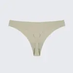 Seamless Ice Silk Low Rise Cotton Crotch Thong Panty