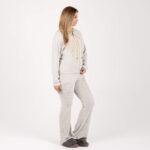 Soft Grey Velvet Winter Tracksuit with Gold Embroidery – 💫 Feel the warmth, shine in gold!