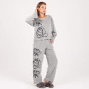 🩶 Grey Velvet Lounge Set – Soft & Elegant Comfort