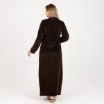 Winter Embroidered Maxi Abaya – Soft & Elegant Warm Fabric
