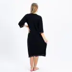 Embroidered Cotton Nightdress with 3/4 Sleeves – Soft, Stylish & Comfortable