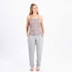 Soft Grey Paisley Cotton Pajama Set