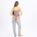 Soft Grey Paisley Cotton Pajama Set