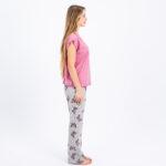 Butterfly Cotton Pajama Set With Pants