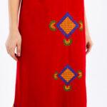 Women’s Sleeveless Embroidered Cotton Nightgown